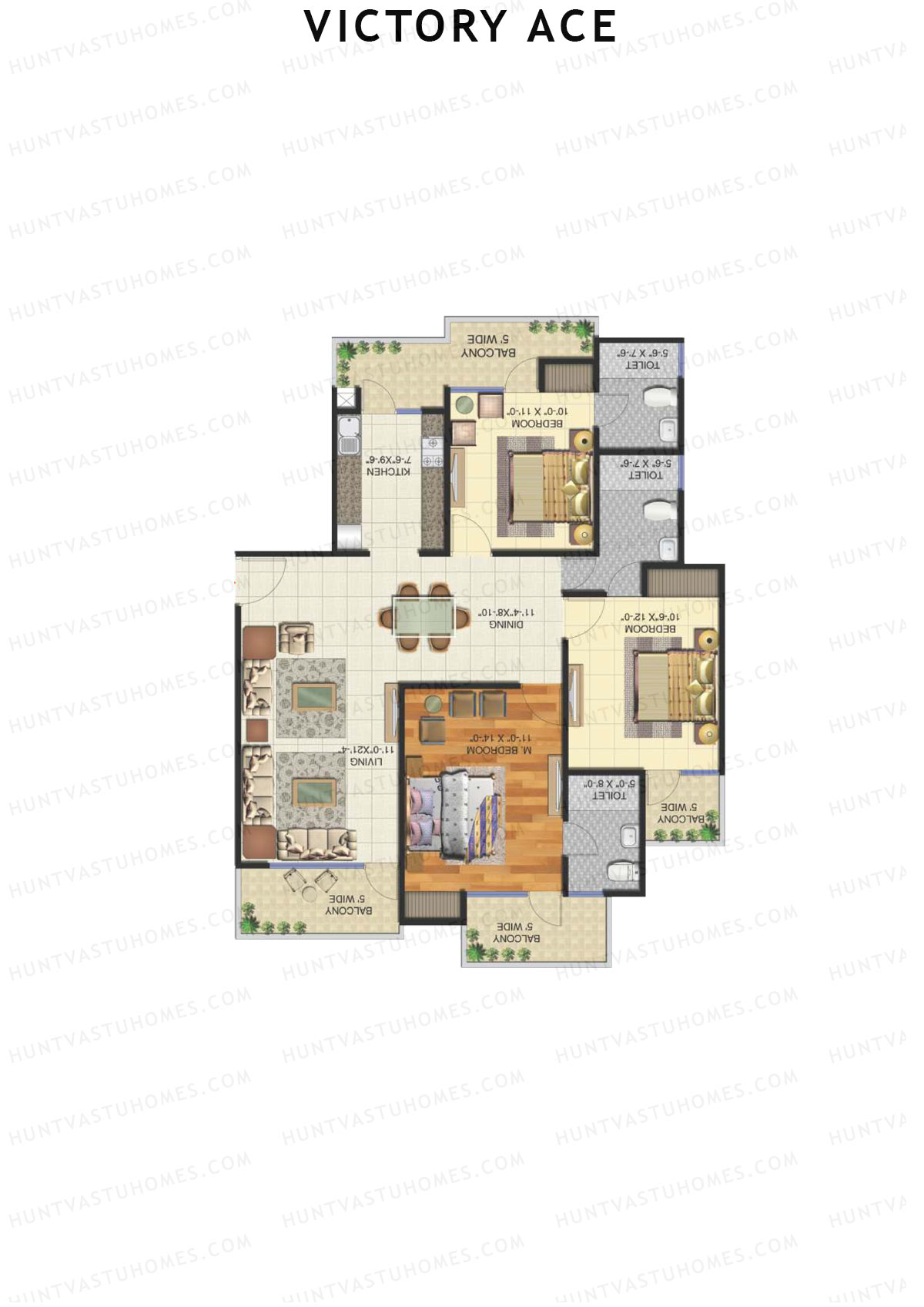 Victory Ace Tower B1 Unit 2 Floor Plan