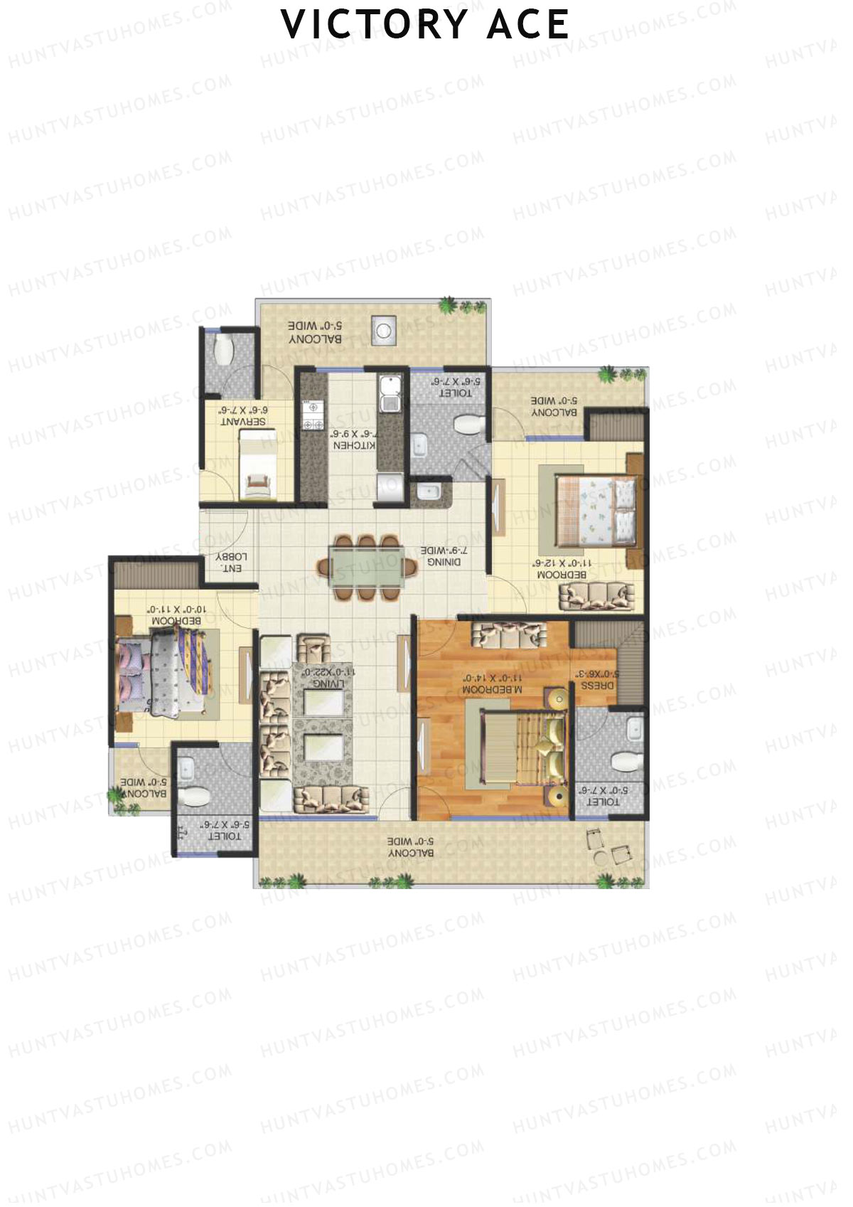 Victory Ace Tower C2 Unit 1 Floor Plan