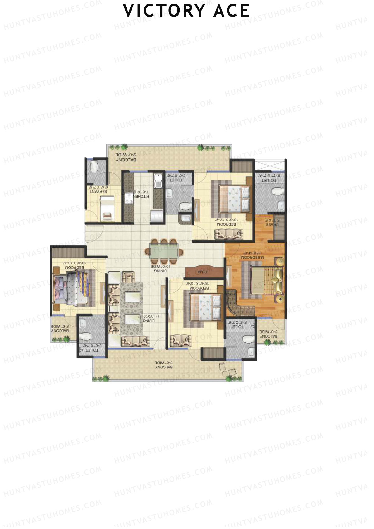 Victory Ace Tower D1 Unit 1 Floor Plan