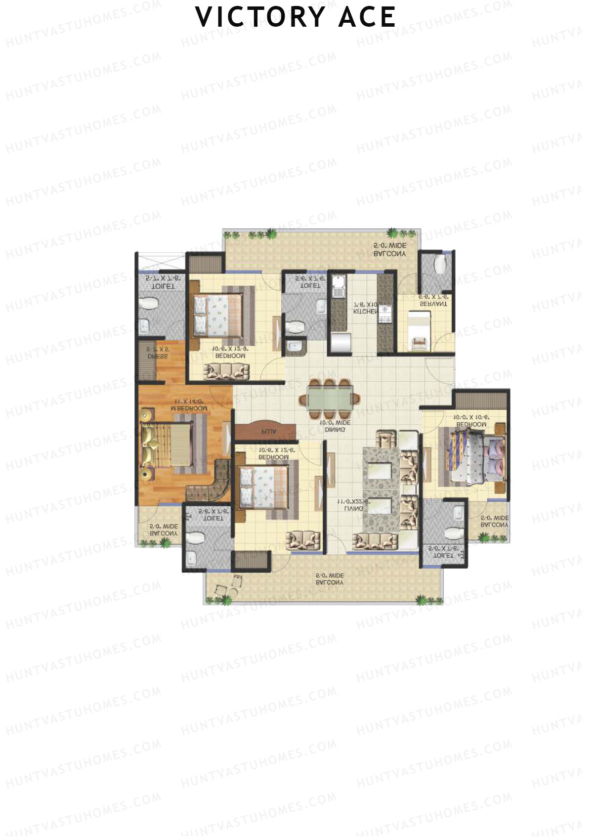 Victory Ace Tower D1 Unit 2 Floor Plan