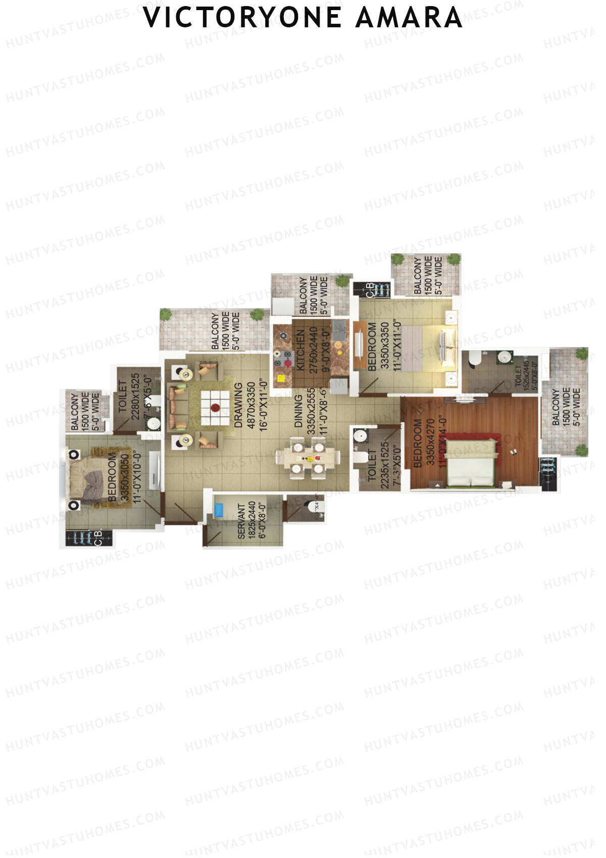 Victoryone Amara Tower A Unit 1 Floor Plan