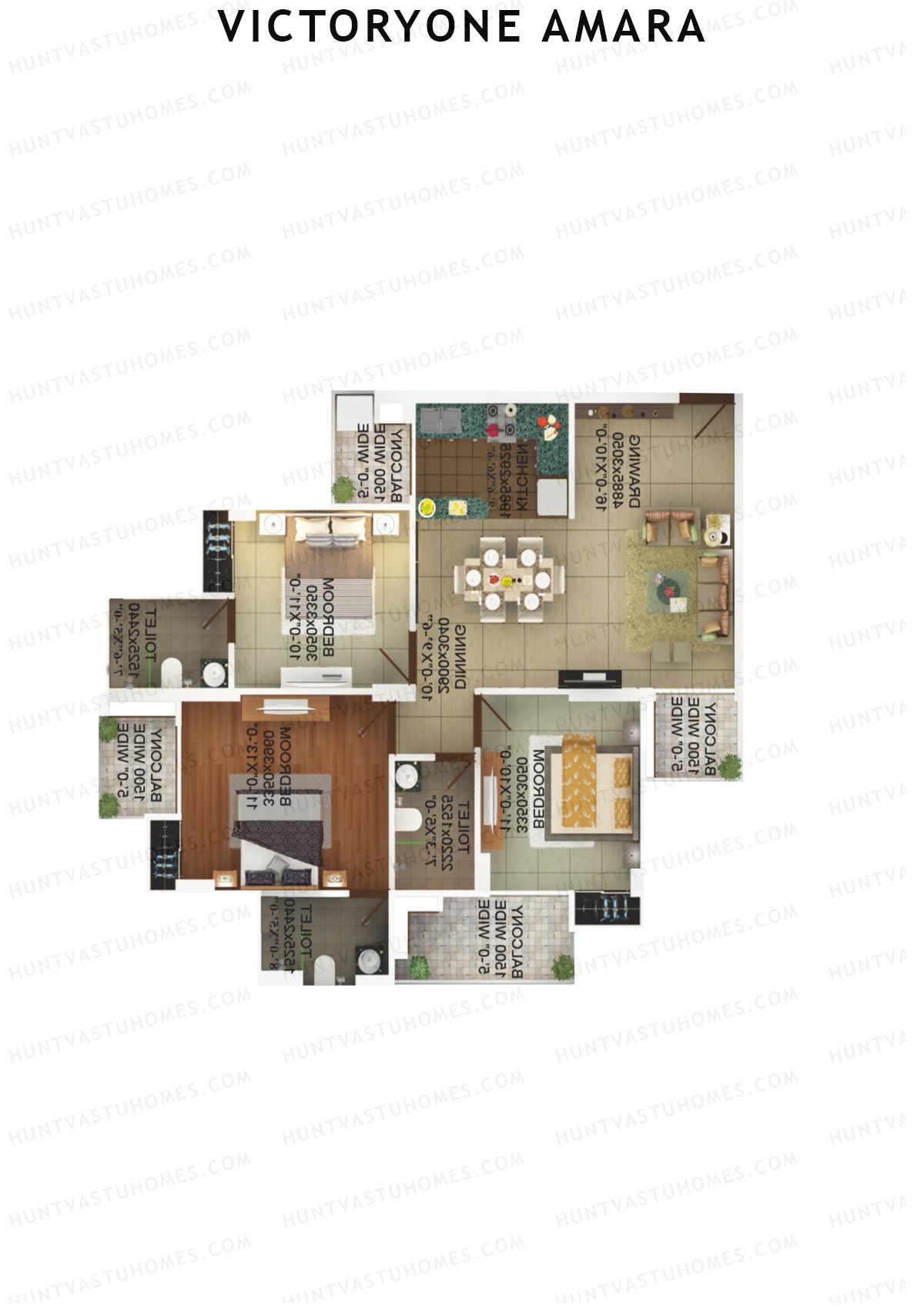 Victoryone Amara Tower A Unit 5 Floor Plan