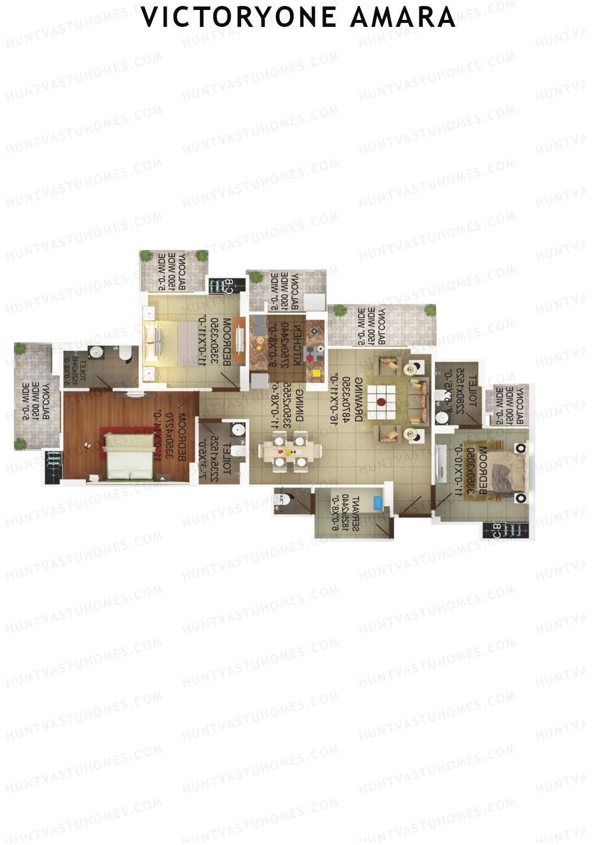 Victoryone Amara Tower A Unit 6 Floor Plan