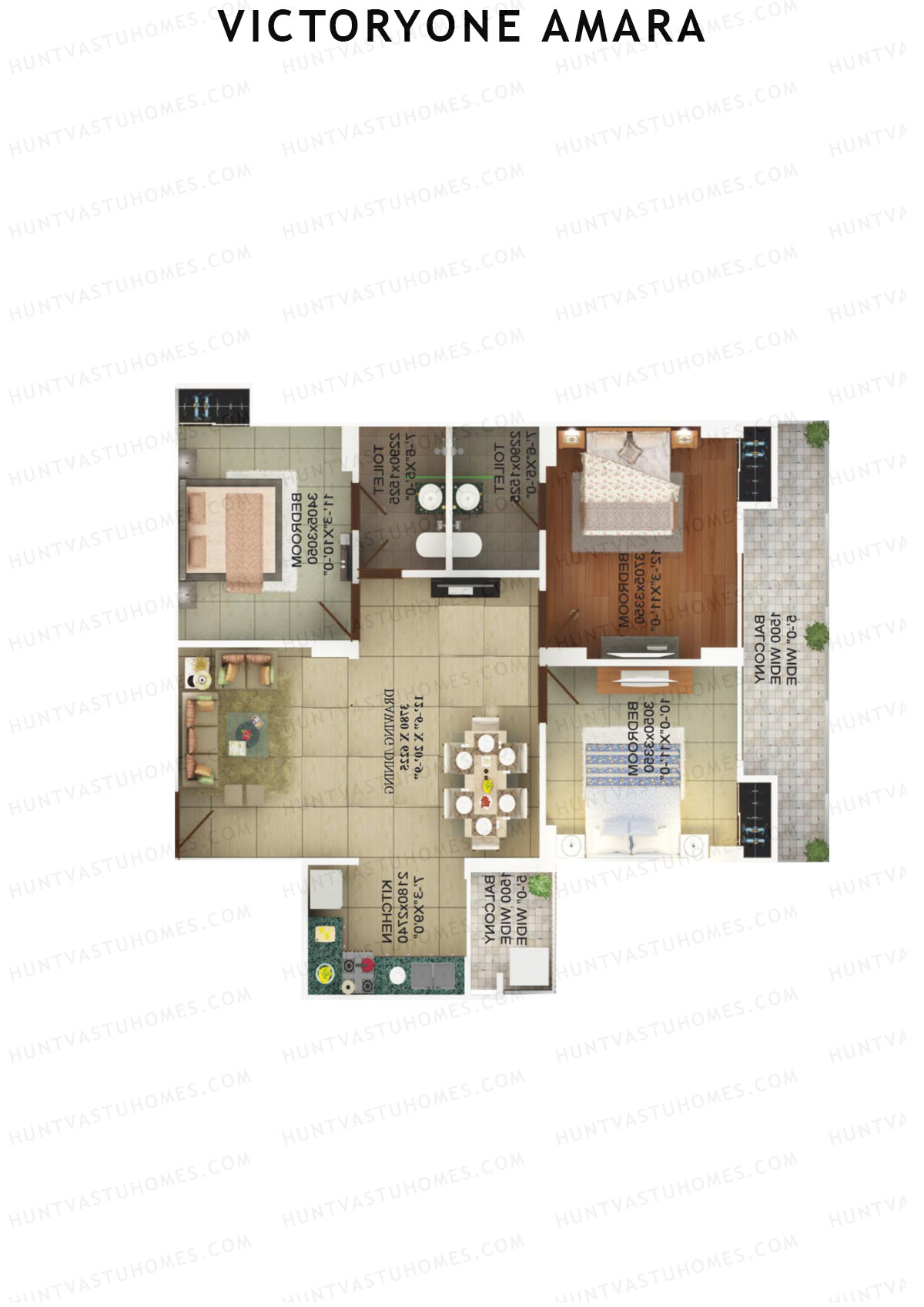 Victoryone Amara Tower B Unit 4 Floor Plan