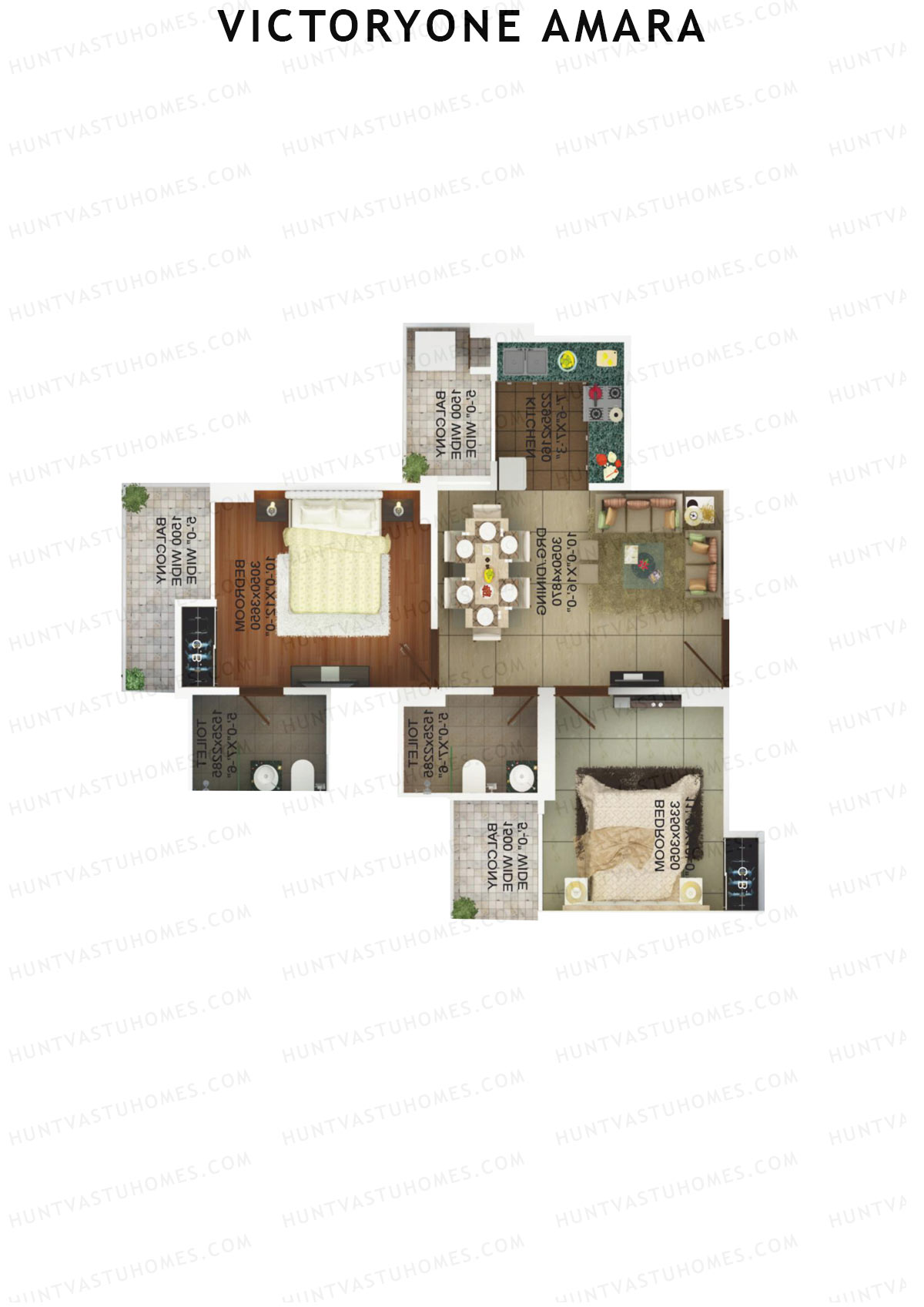 Victoryone Amara Tower B Unit 8 Floor Plan