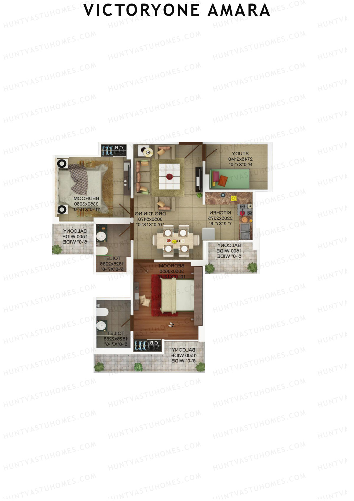 Victoryone Amara Tower C Unit 5 Floor Plan