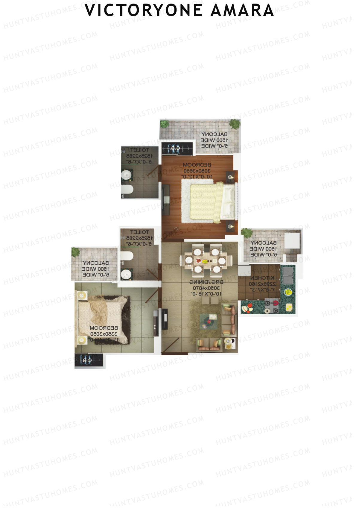 Victoryone Amara Tower C Unit 8 Floor Plan
