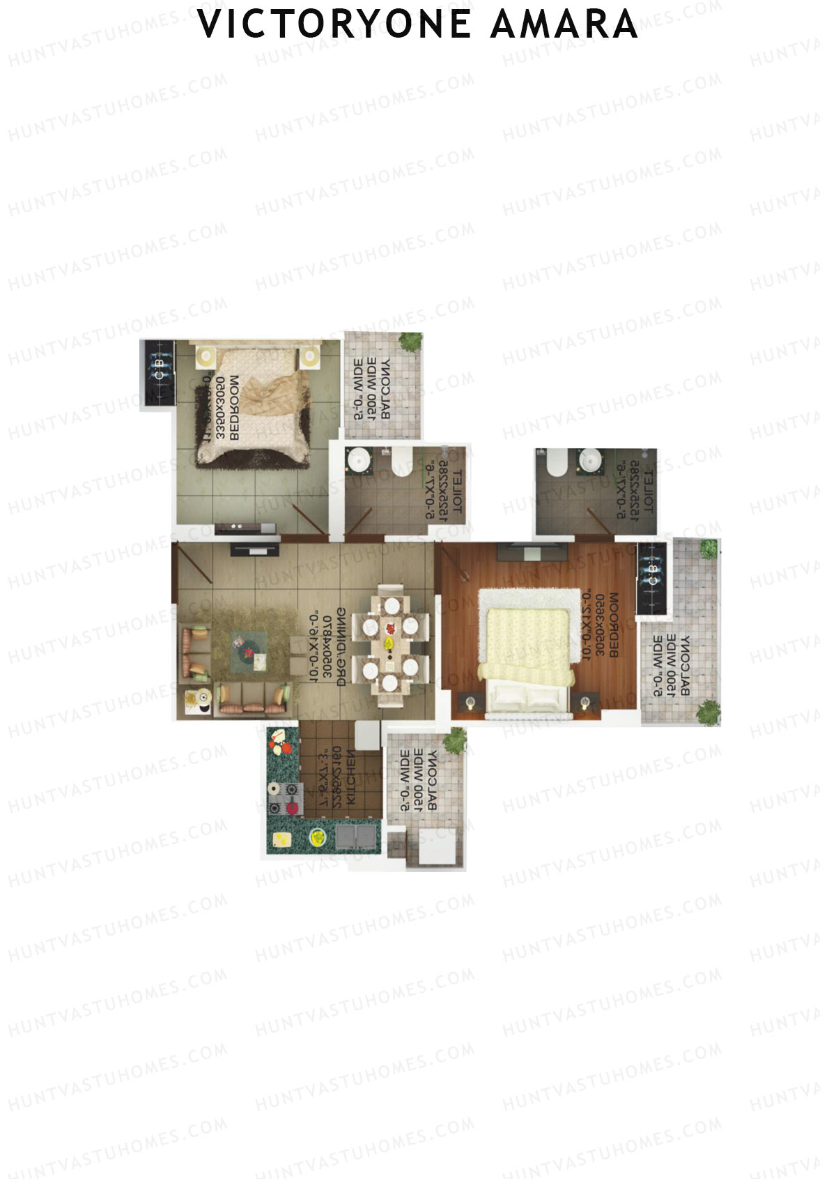 Victoryone Amara Tower F Unit 6 Floor Plan