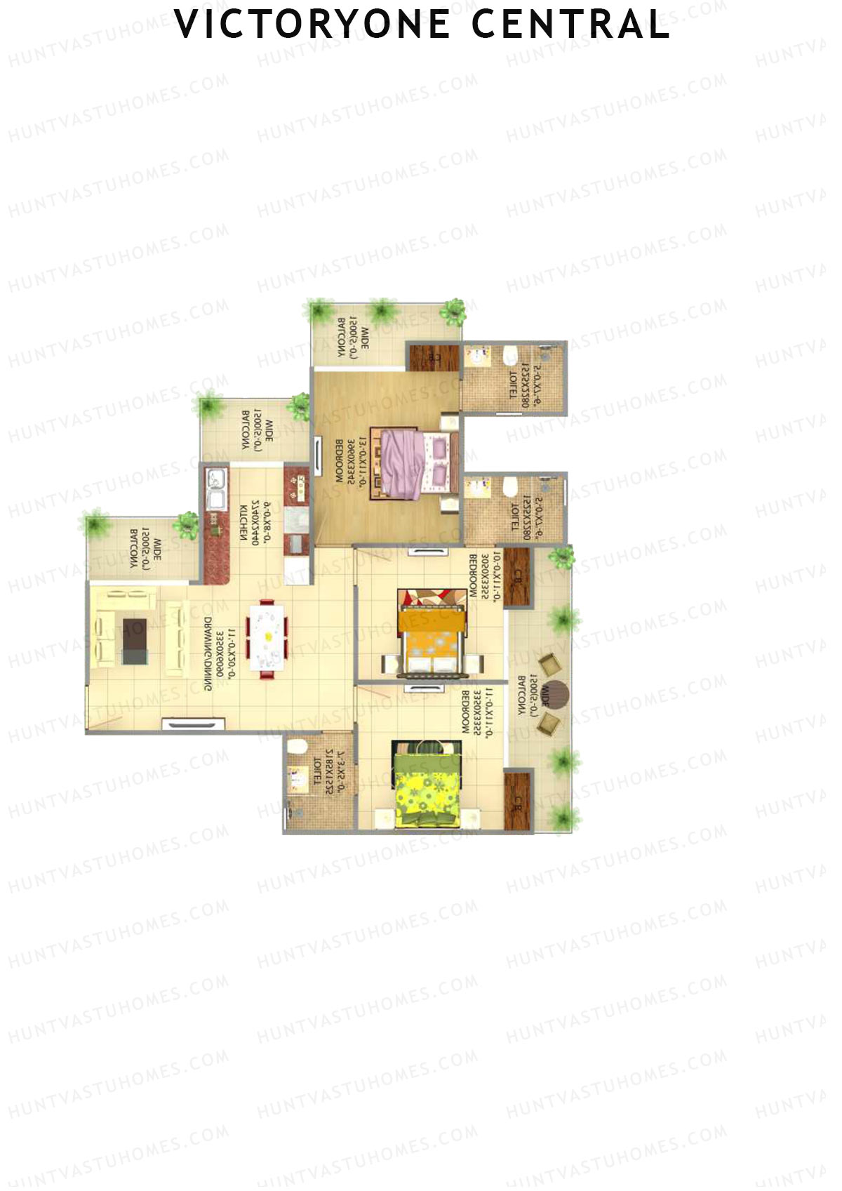 Victoryone Central Tower K Unit 2 Floor Plan