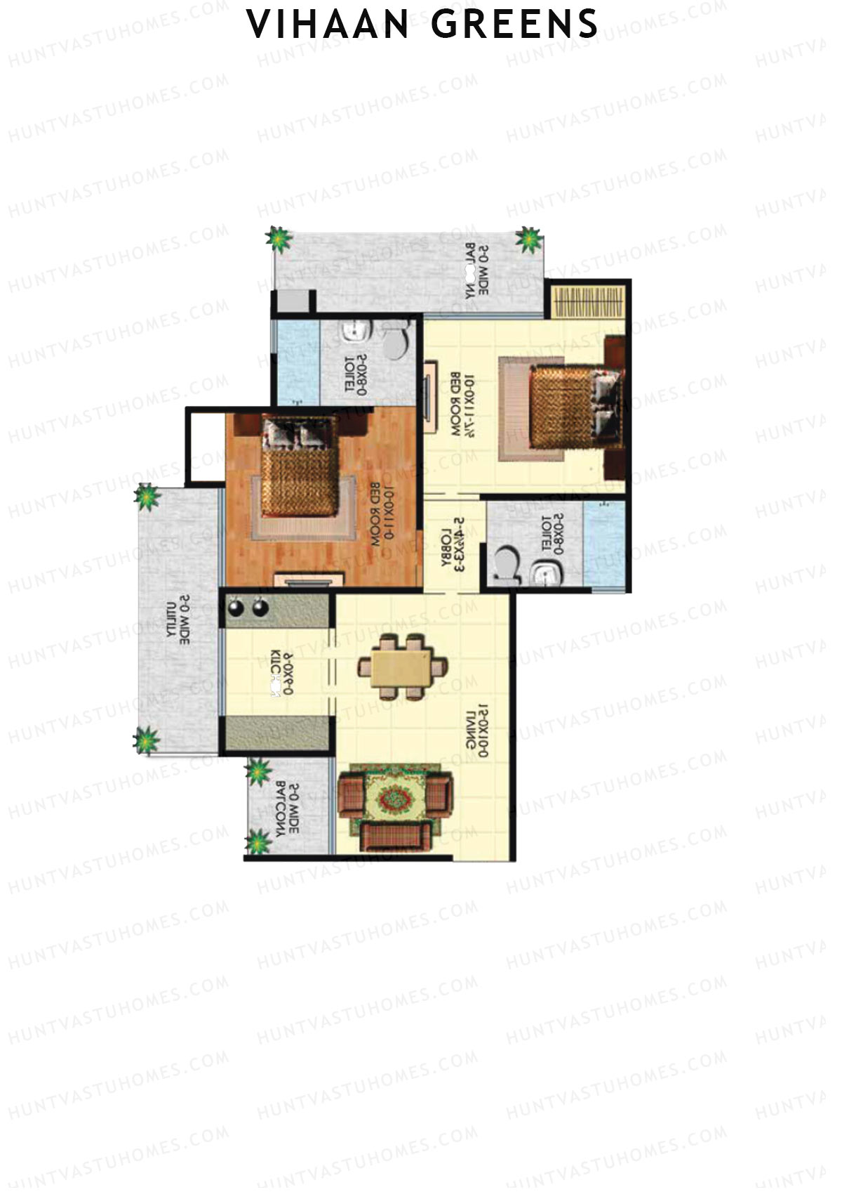 Vihaan Greens Tower A Unit 3 (Type 2) Floor Plan