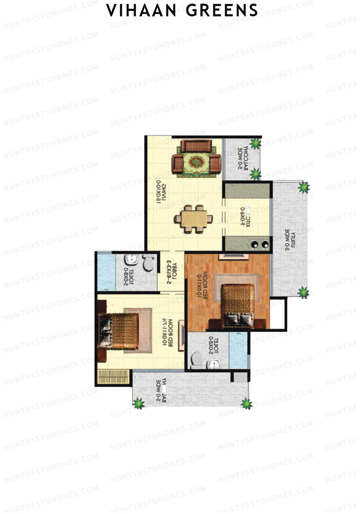 Vihaan Greens Tower A Unit 7 (Type 2) Floor Plan