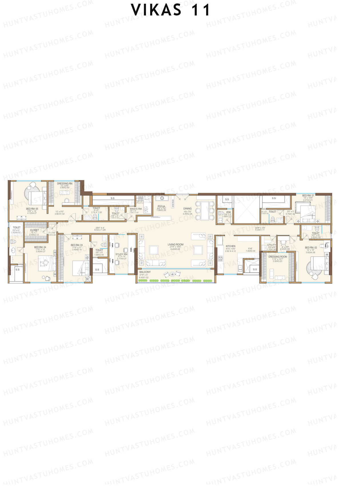 Vikas 11 Tower A Unit 2 Floor Plan