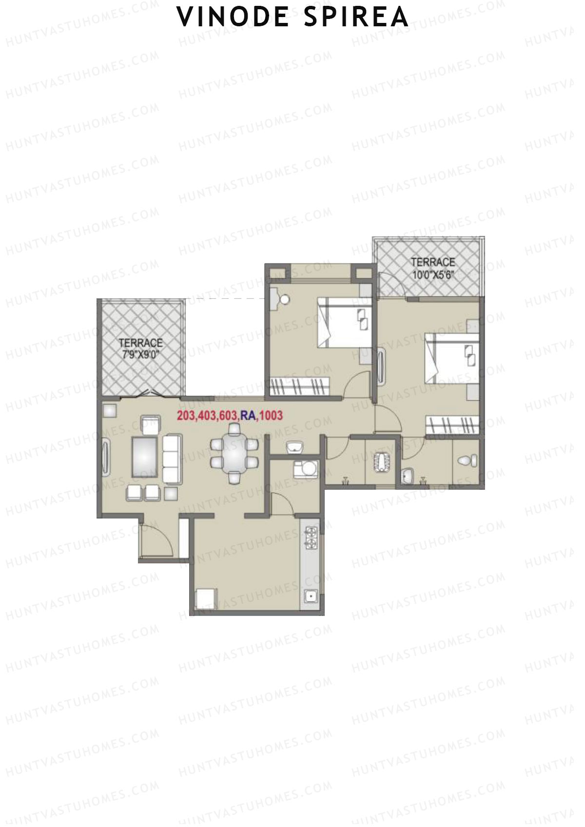 Vinode Spirea Tower A Unit 3 Floor Plan