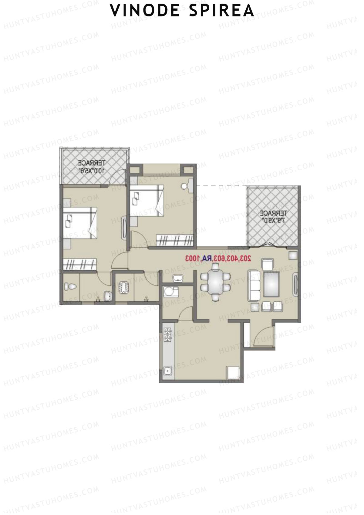 Vinode Spirea Tower A Unit 4 Floor Plan
