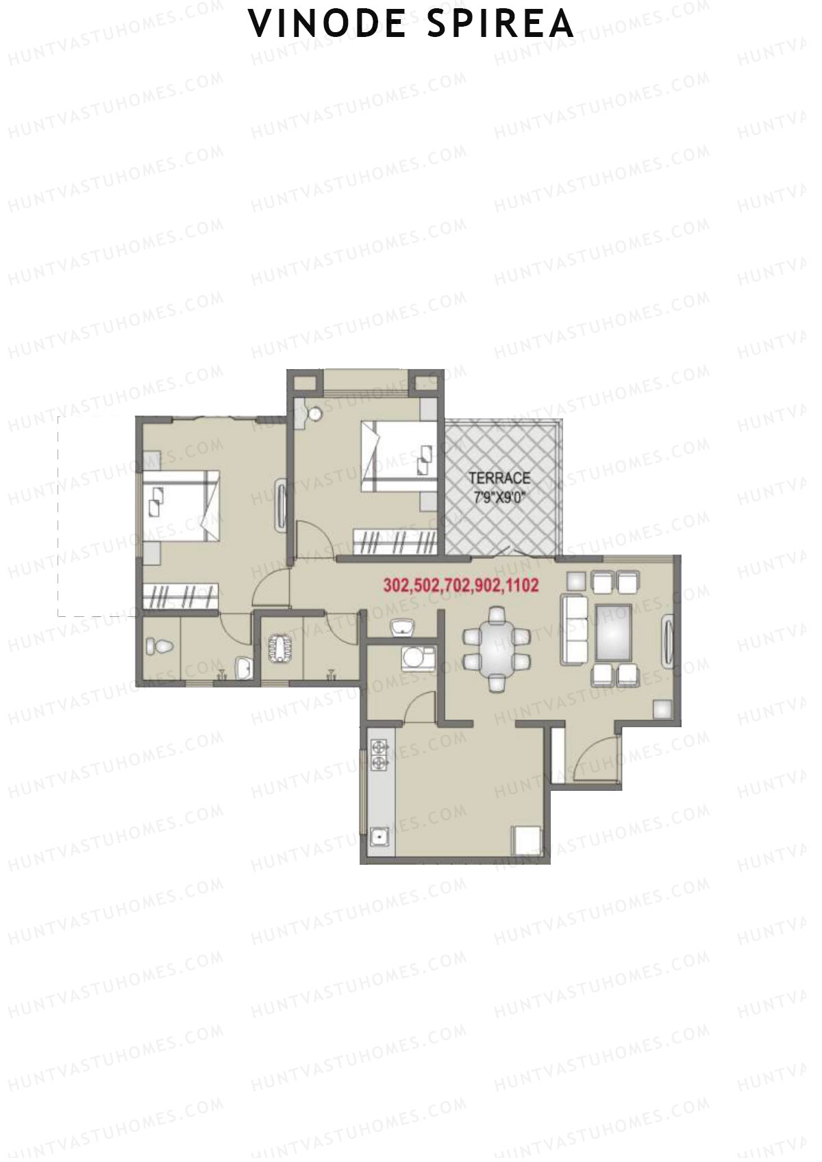 Vinode Spirea Tower A Unit 4 Floor Plan