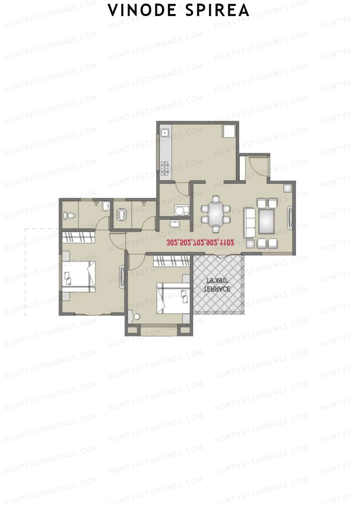 Vinode Spirea Tower A Unit 5 Floor Plan