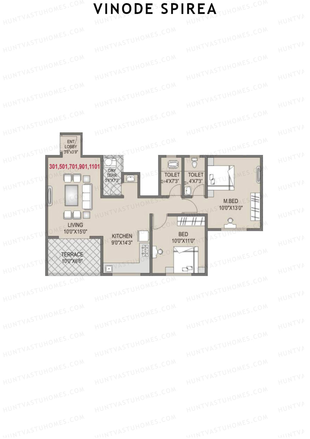 Vinode Spirea Tower B Unit 1 Floor Plan