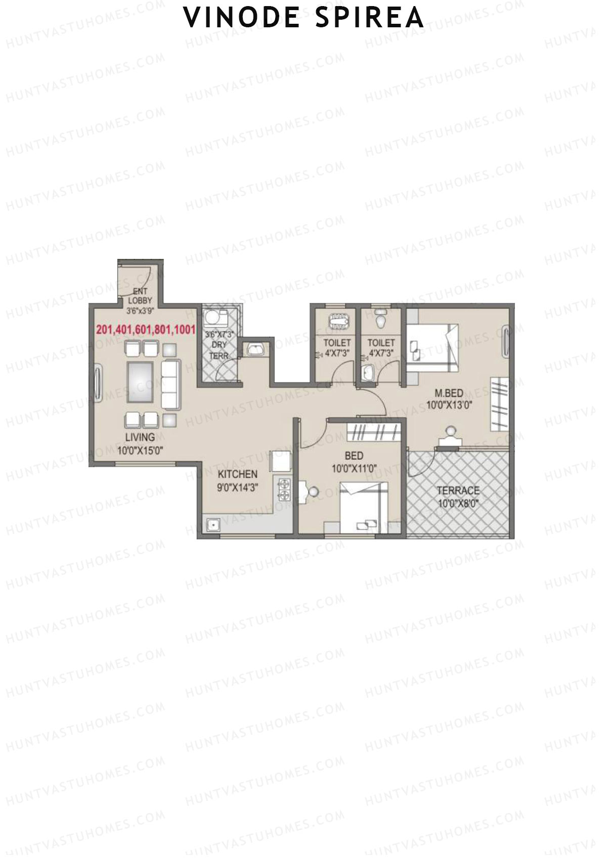Vinode Spirea Tower B Unit 1 Floor Plan