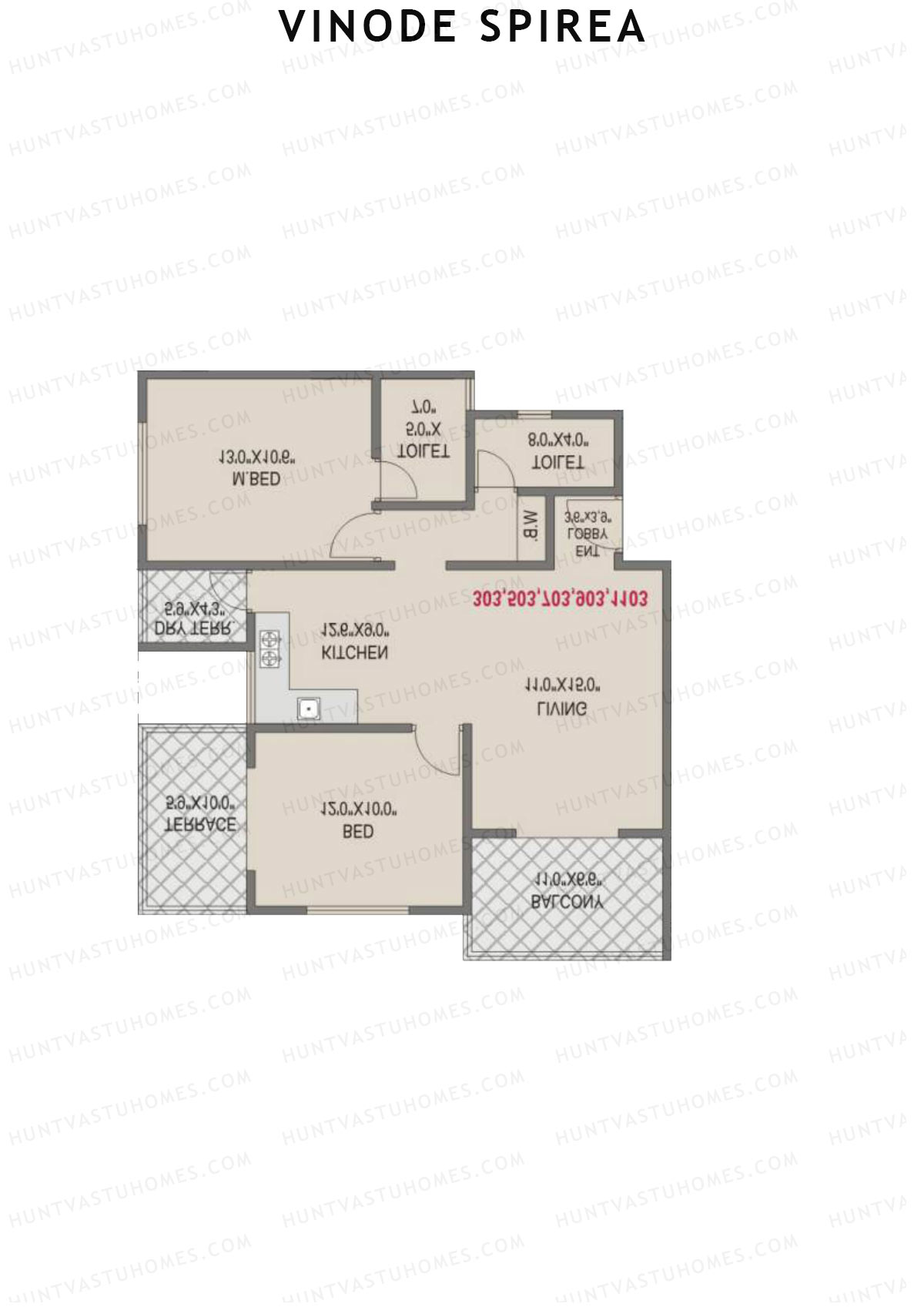 Vinode Spirea Tower B Unit 2 Floor Plan