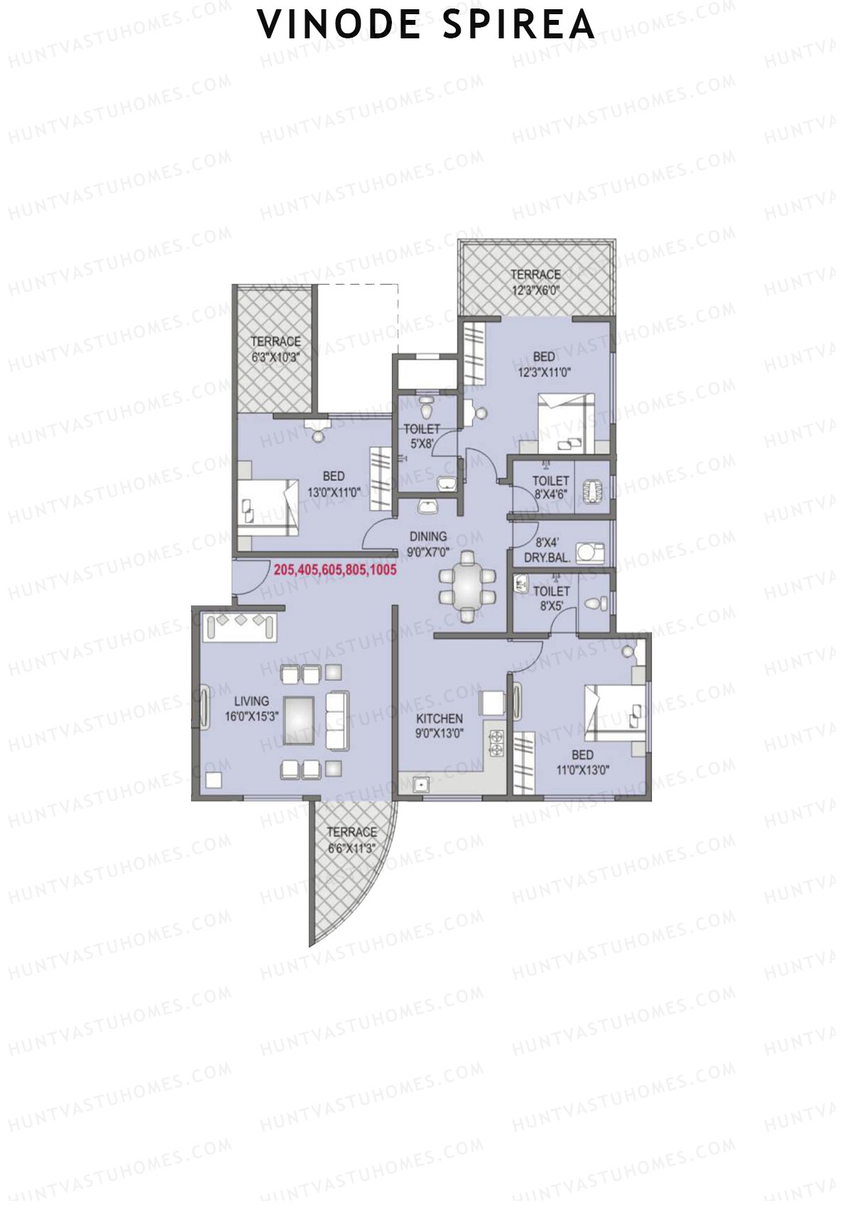 Vinode Spirea Tower B Unit 5 Floor Plan