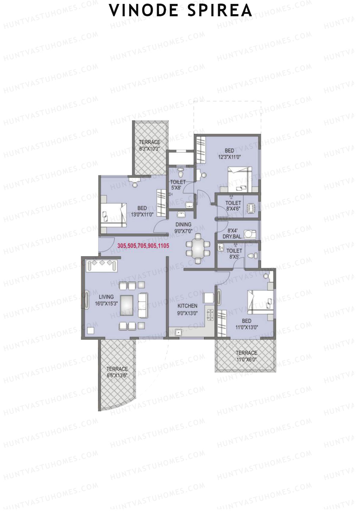 Vinode Spirea Tower B Unit 5 Floor Plan