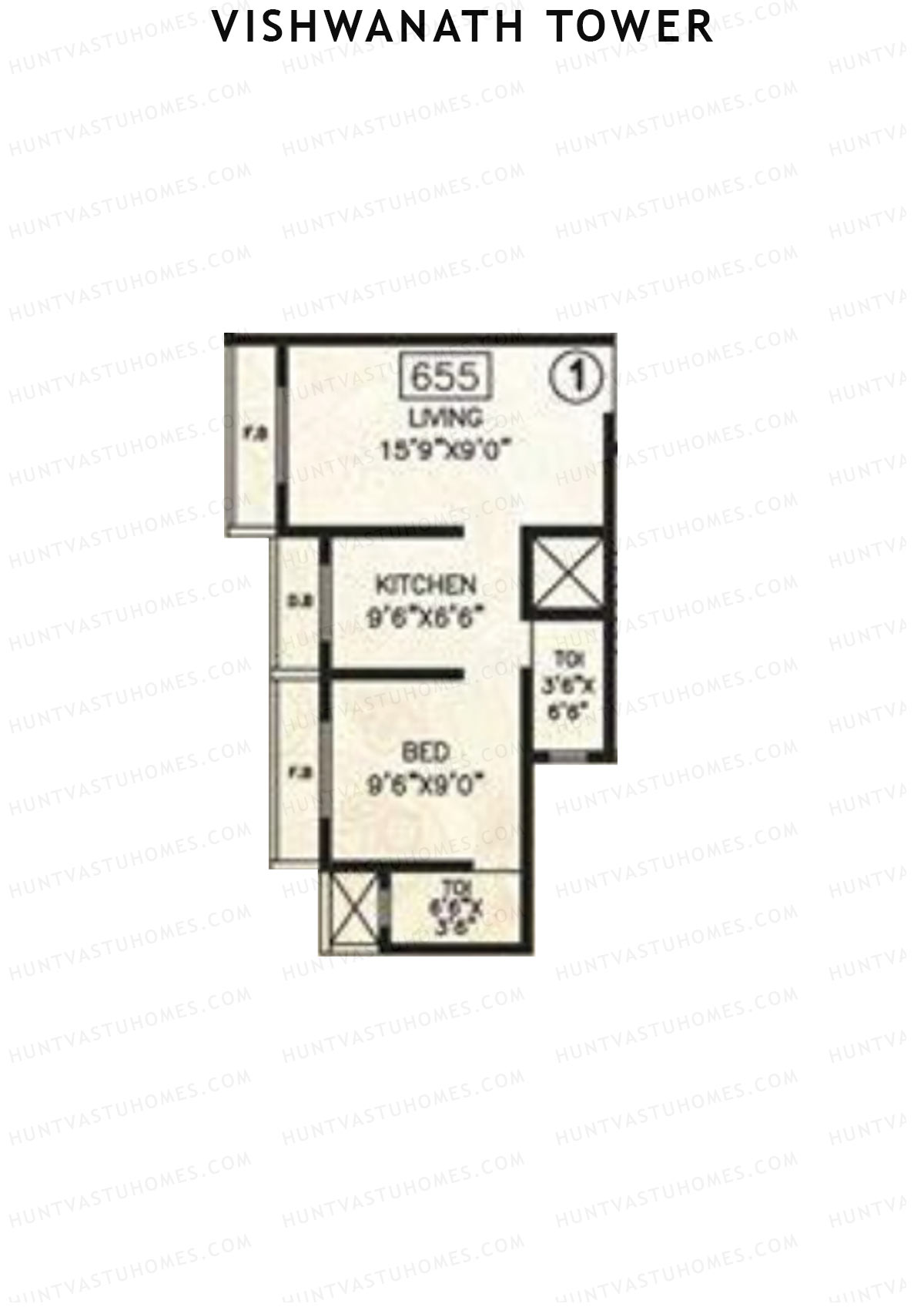 Vishwanath Tower Block A Unit 1 Floor Plan