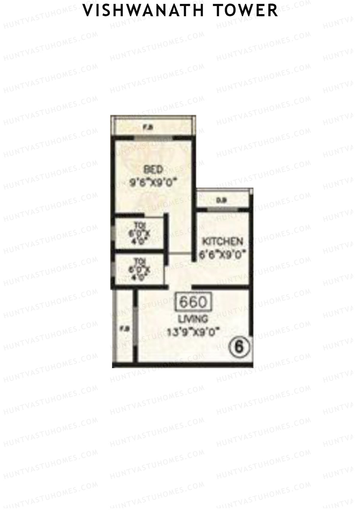 Vishwanath Tower Block A Unit 6 Floor Plan
