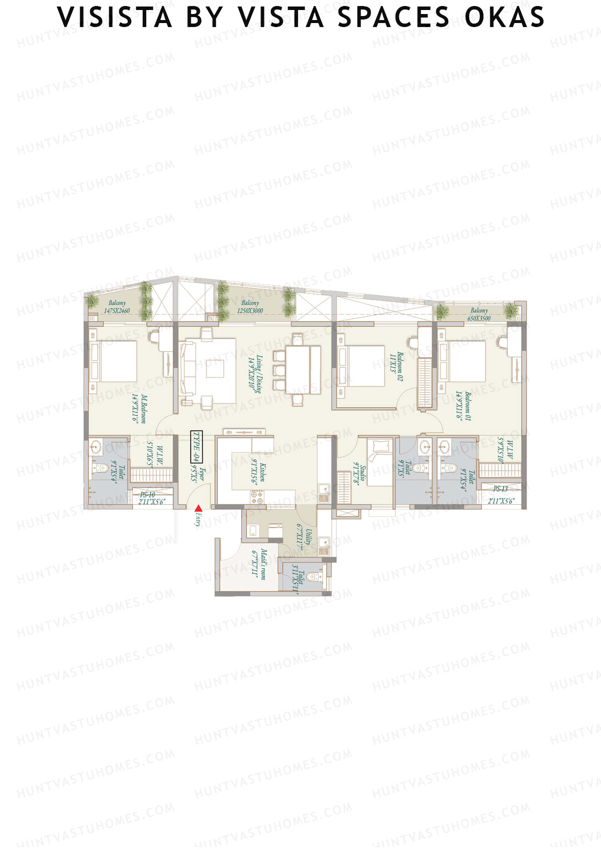 Visista by Vista spaces okas Tower C Unit 4 (Type 4) Floor Plan