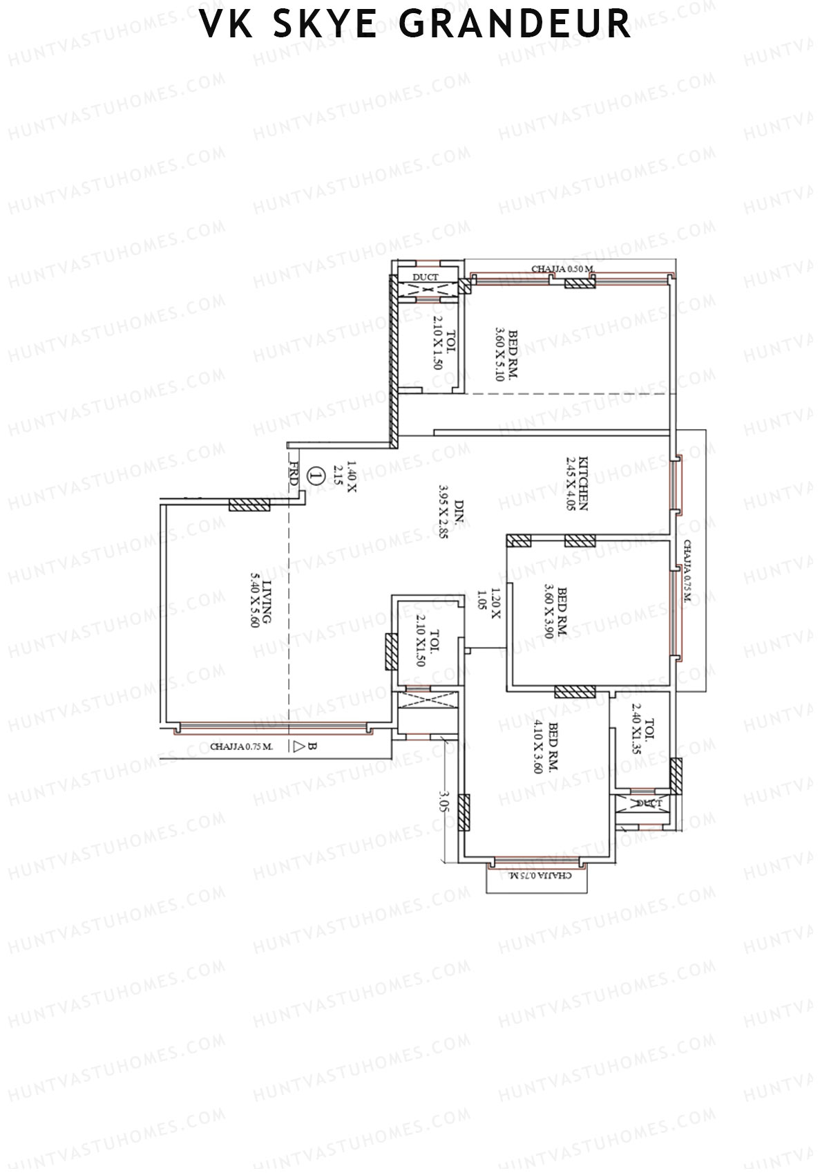 VK Skye Grandeur Block A Unit 1 Floor Plan