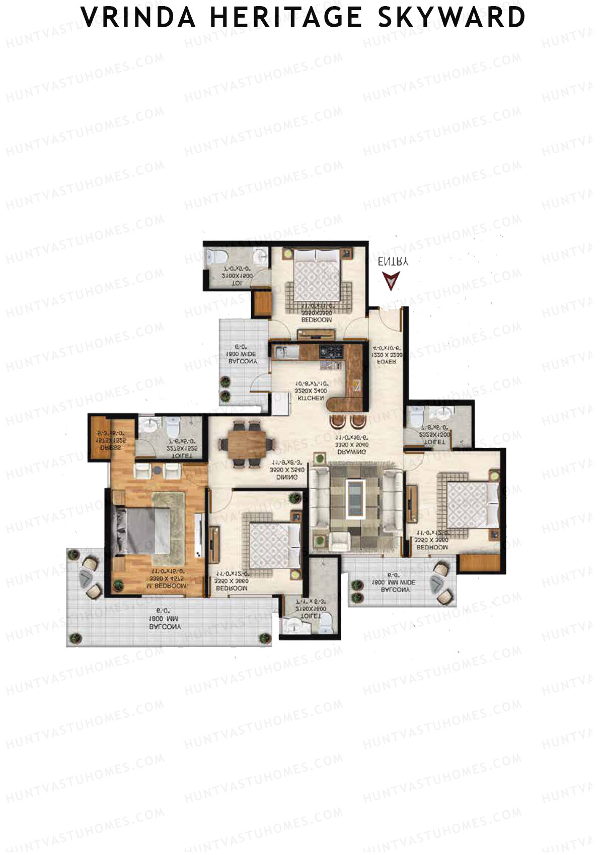 Vrinda Heritage Skyward Tower A Unit 1 Floor Plan