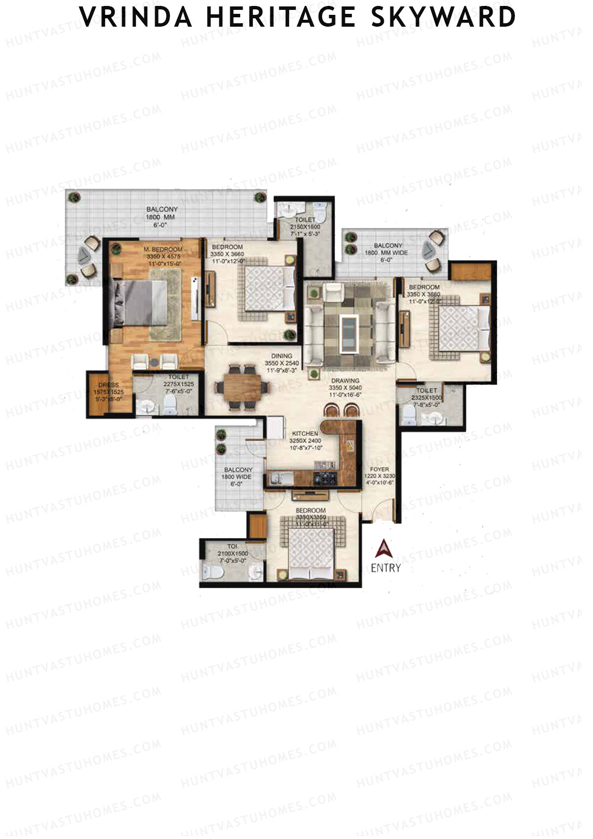 Vrinda Heritage Skyward Tower A Unit 2 Floor Plan