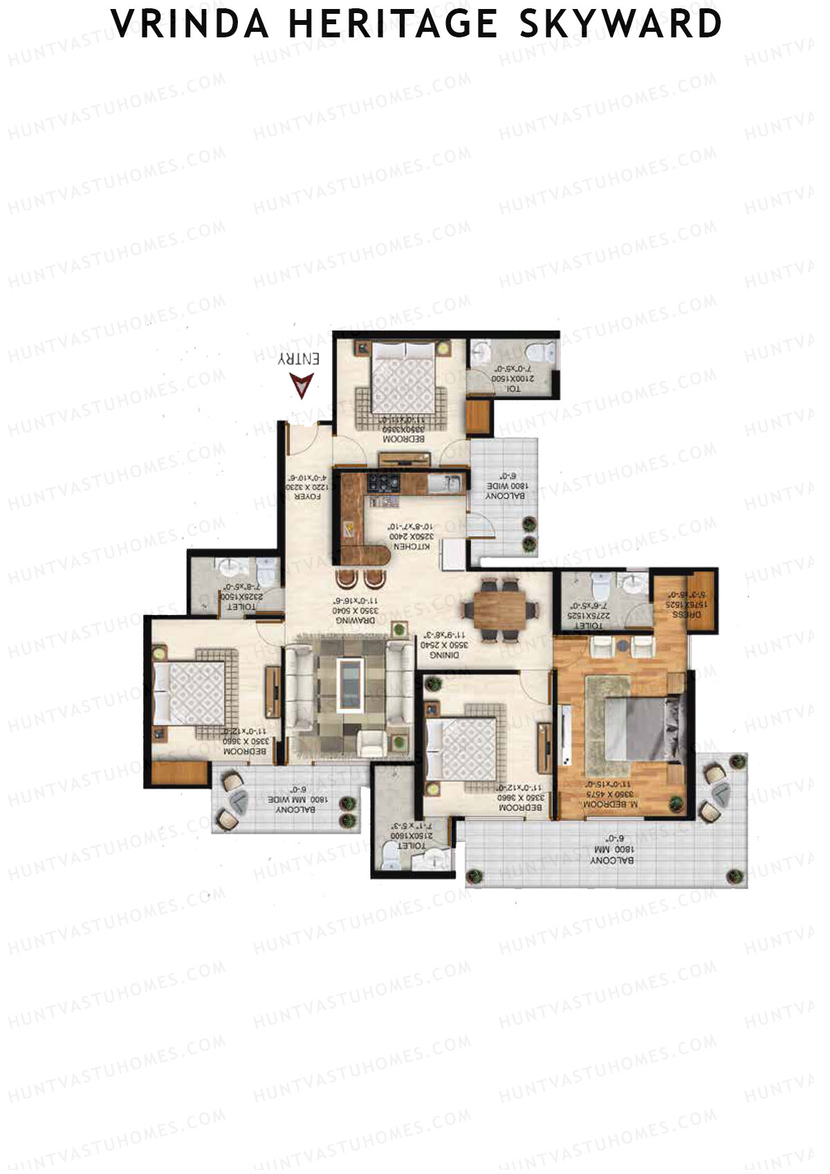 Vrinda Heritage Skyward Tower A Unit 4 Floor Plan