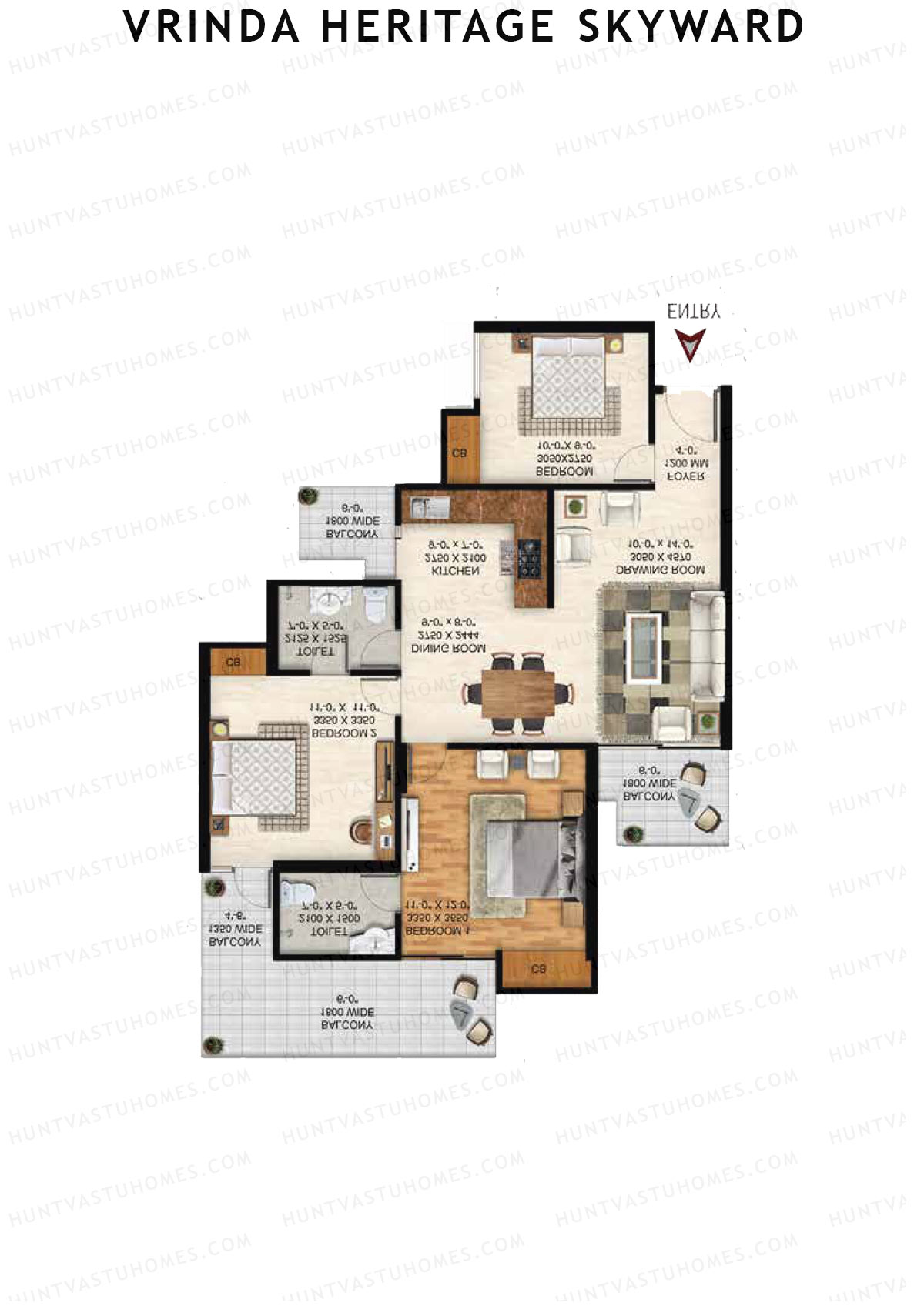 Vrinda Heritage Skyward Tower B Unit 5 Floor Plan