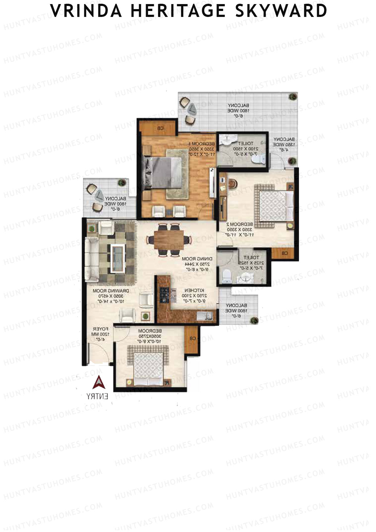 Vrinda Heritage Skyward Tower B Unit 7 Floor Plan