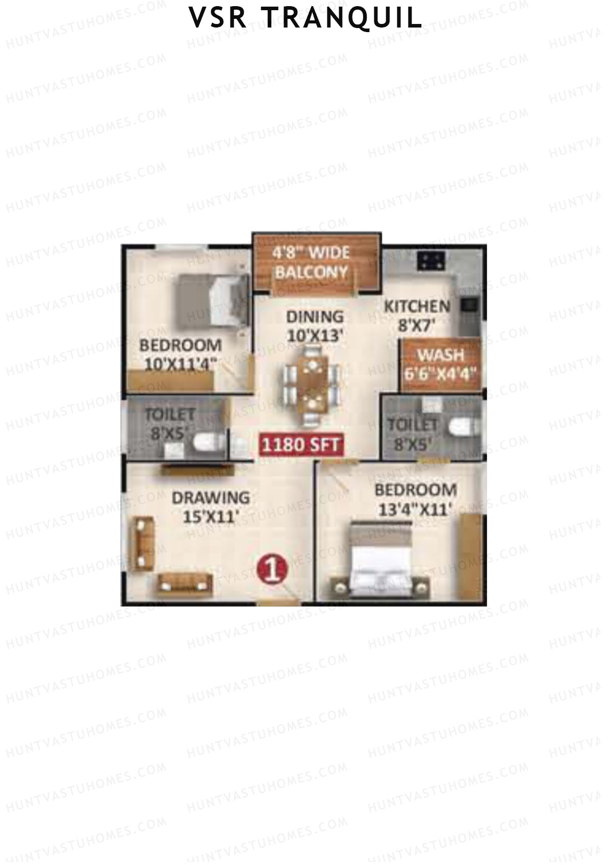 VSR Tranquil Wing A Unit 1 Floor Plan