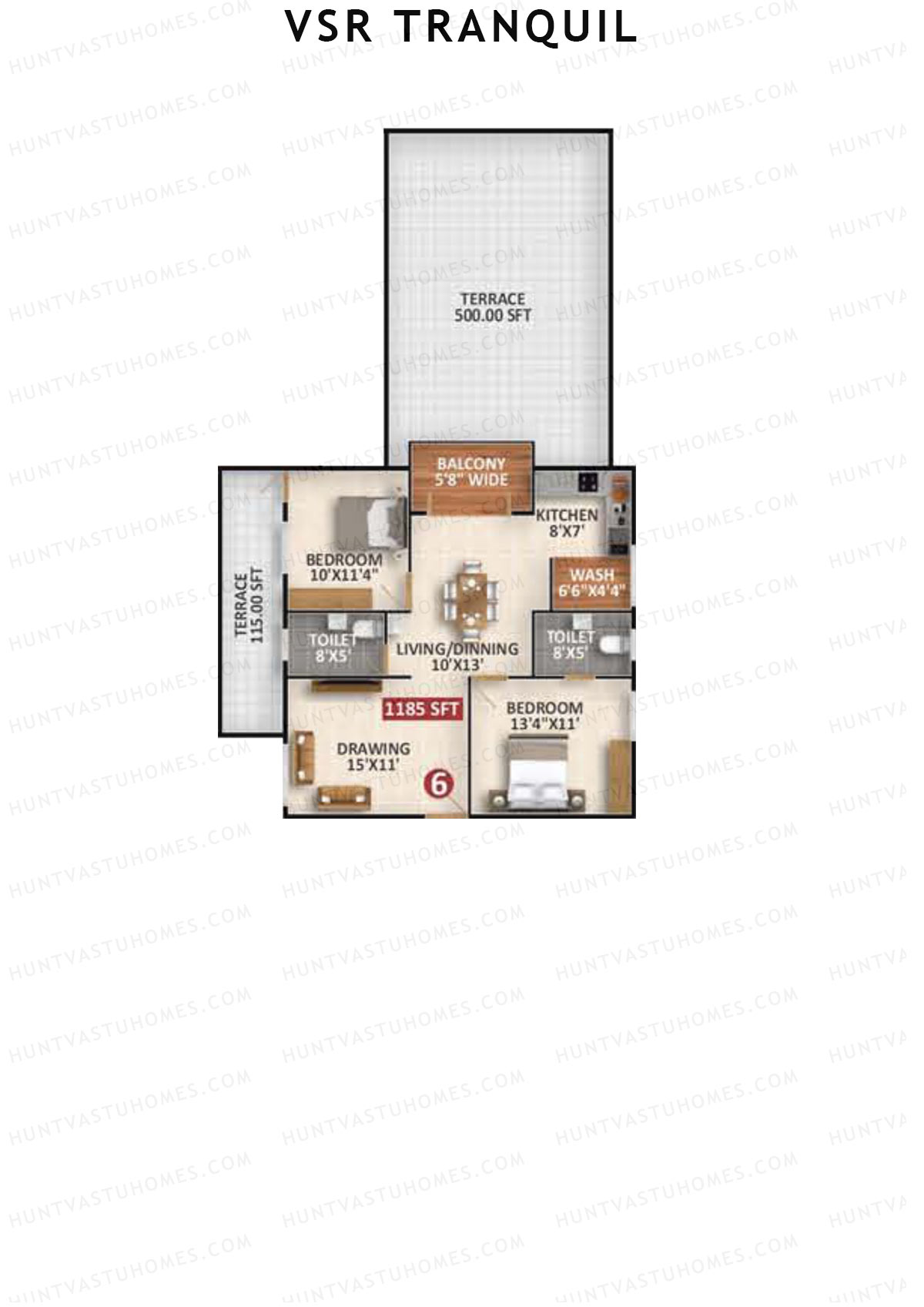 VSR Tranquil Wing A Unit 6 Floor Plan