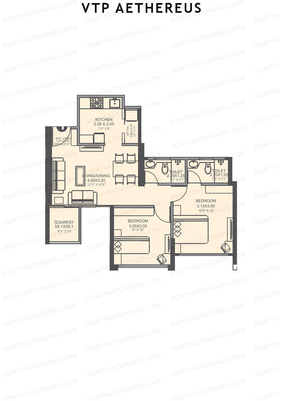 VTP Aethereus Tower 1 Unit 1 Floor Plan