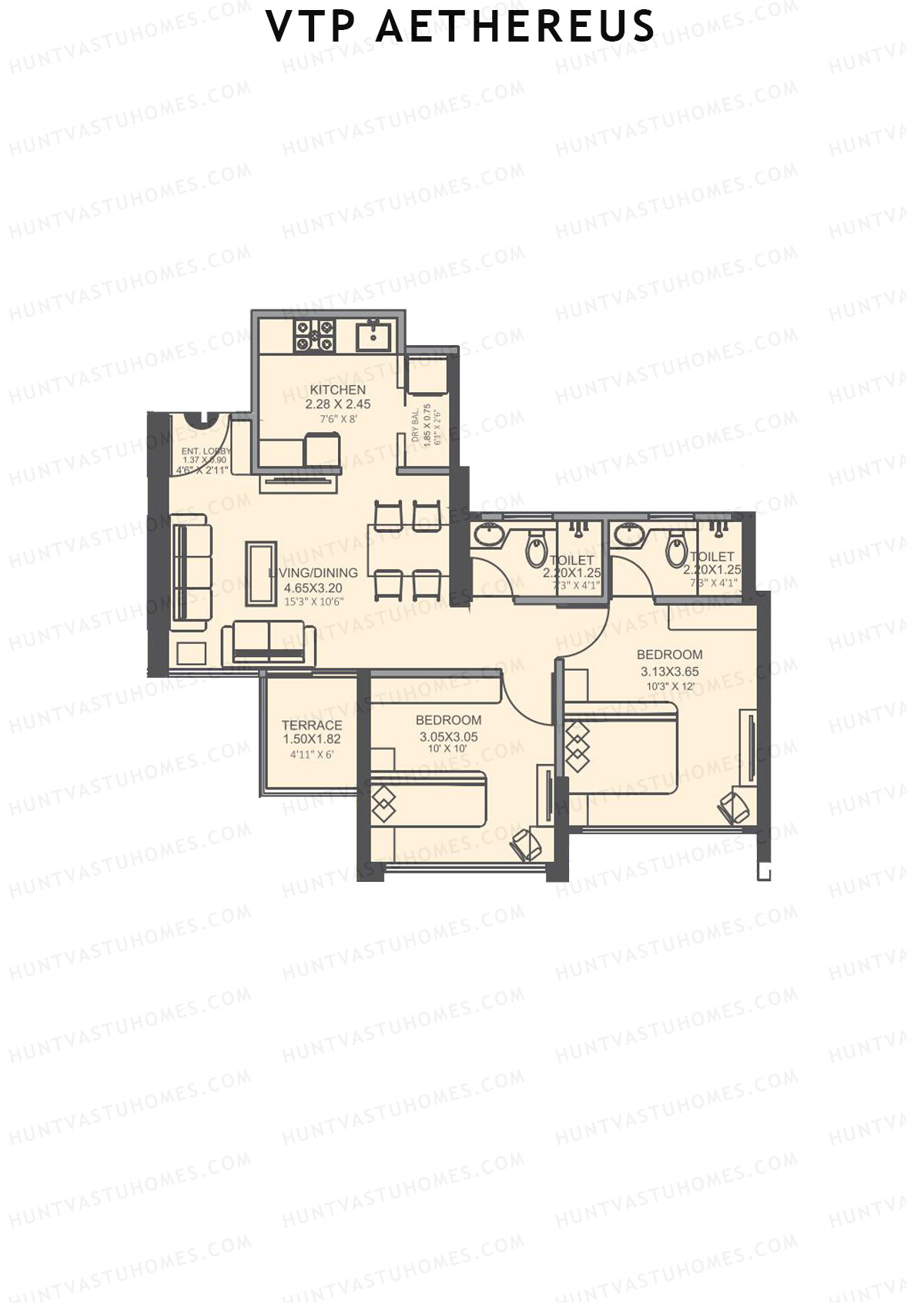 VTP Aethereus Tower 1 Unit 1 Floor Plan