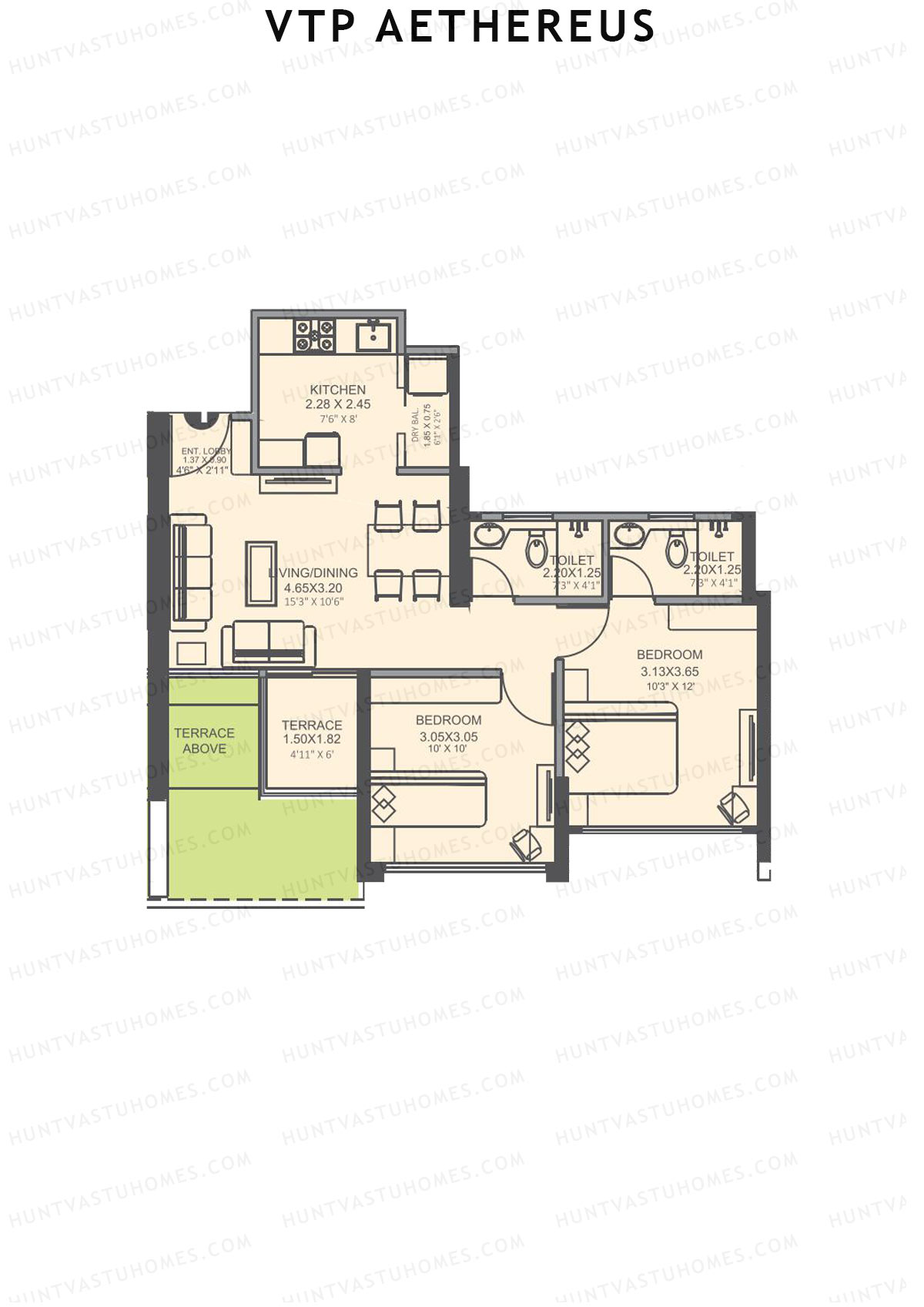 VTP Aethereus Tower 1 Unit 1 Floor Plan