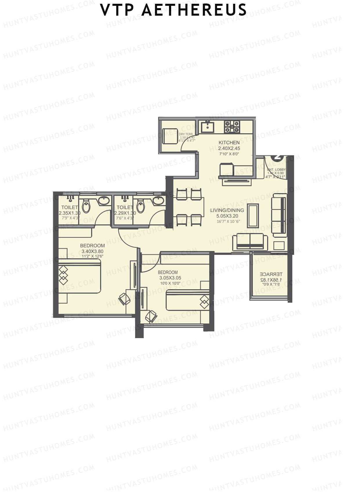 VTP Aethereus Tower 1 Unit 2 Floor Plan