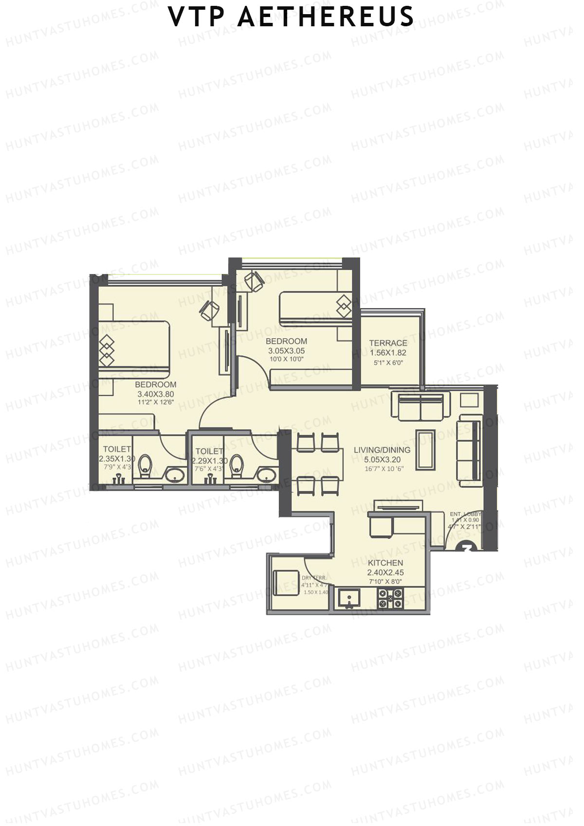 VTP Aethereus Tower 1 Unit 3 Floor Plan