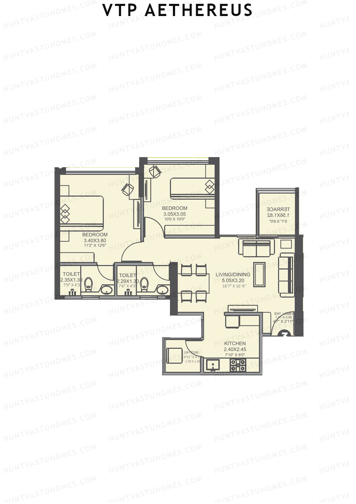 VTP Aethereus Tower 1 Unit 3 Floor Plan