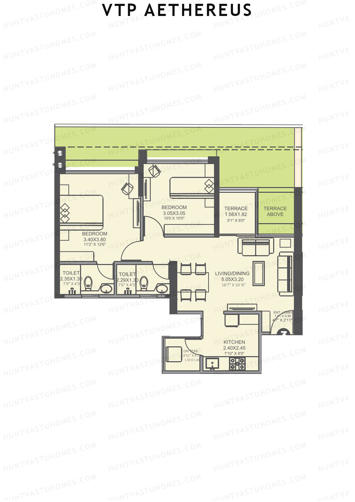 VTP Aethereus Tower 1 Unit 3 Floor Plan