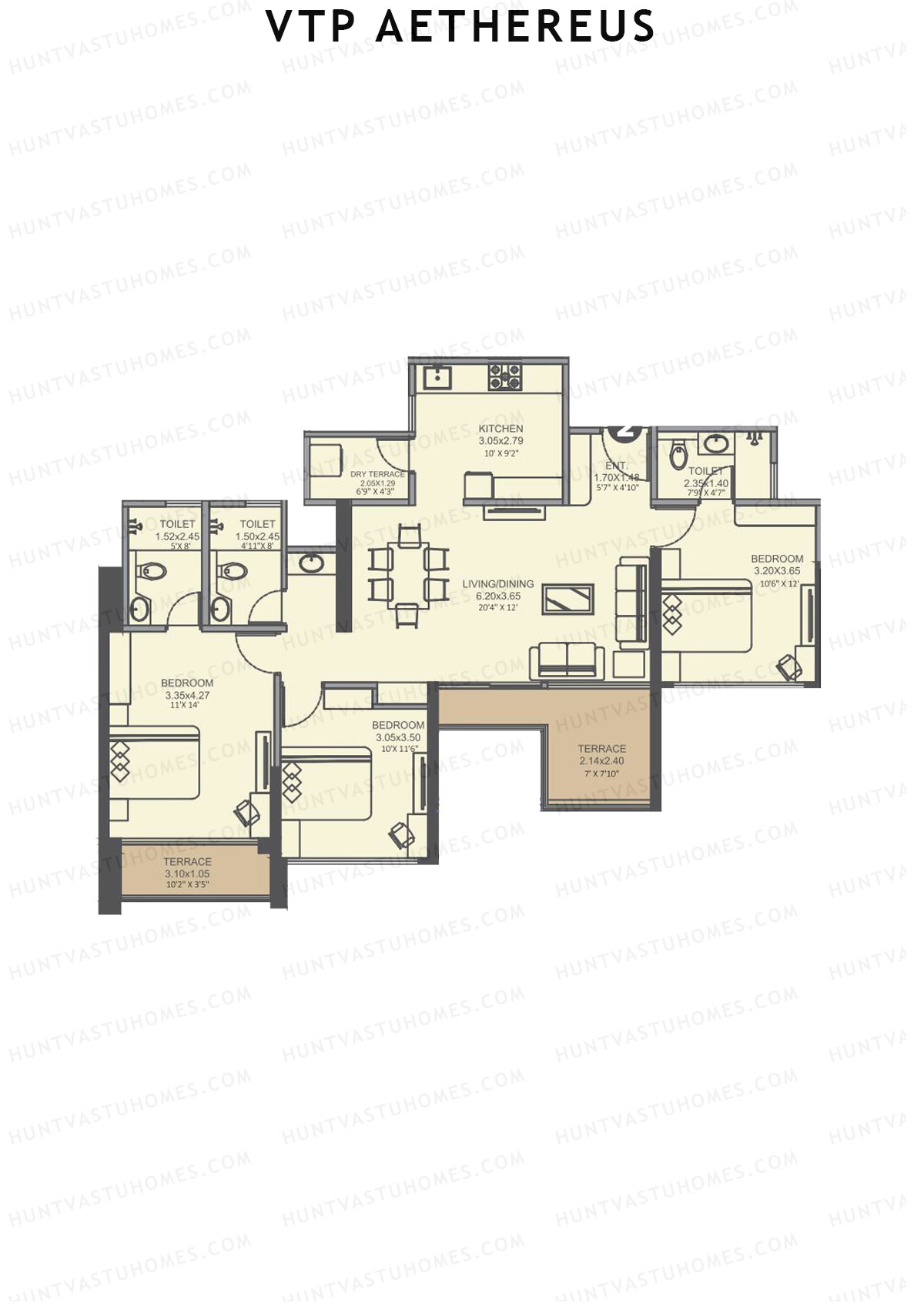 VTP Aethereus Tower 3 Unit 2 Floor Plan