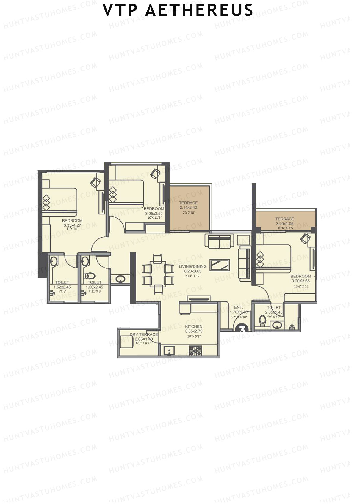 VTP Aethereus Tower 3 Unit 3 Floor Plan
