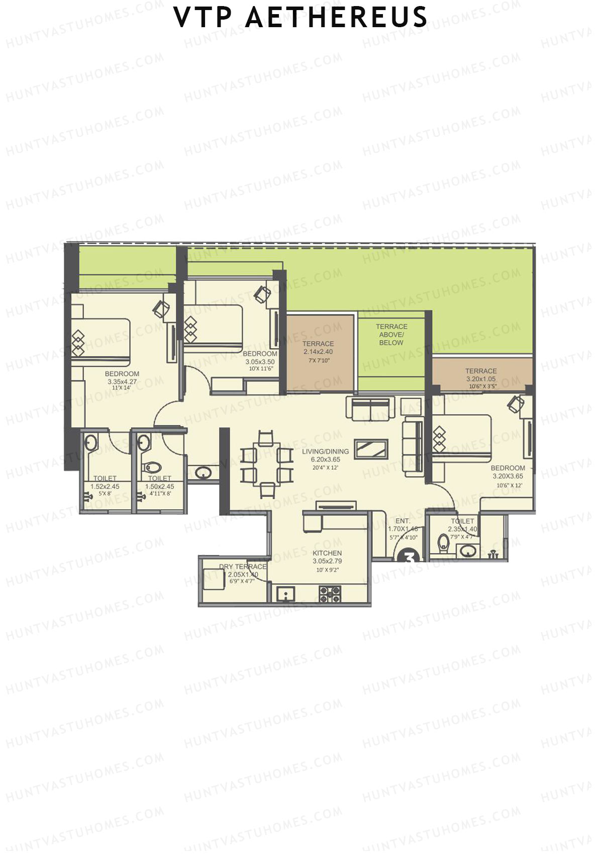 VTP Aethereus Tower 3 Unit 3 Floor Plan