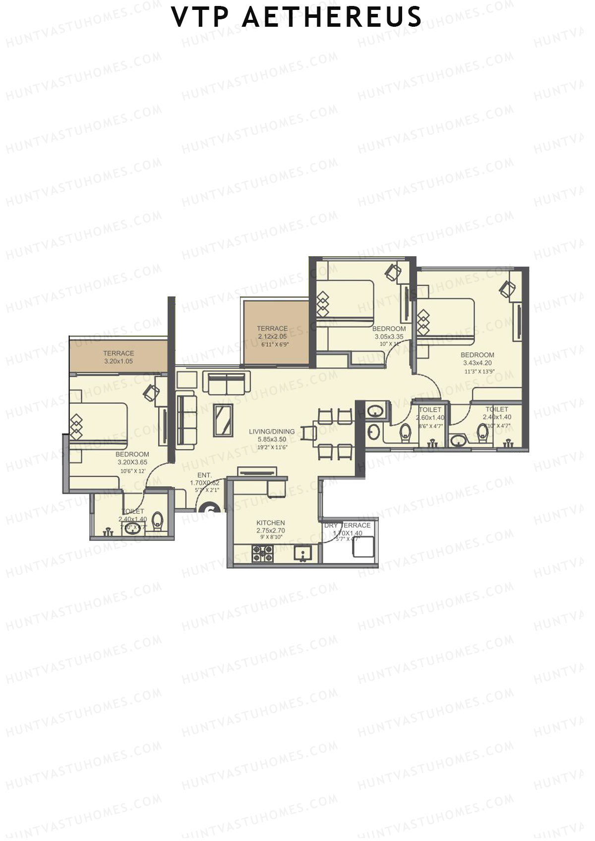 VTP Aethereus Tower 3 Unit 6 Floor Plan