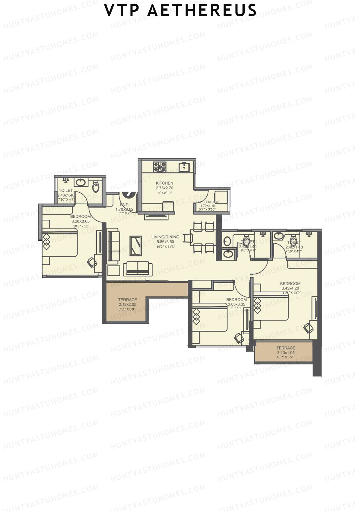 VTP Aethereus Tower 3 Unit 7 Floor Plan