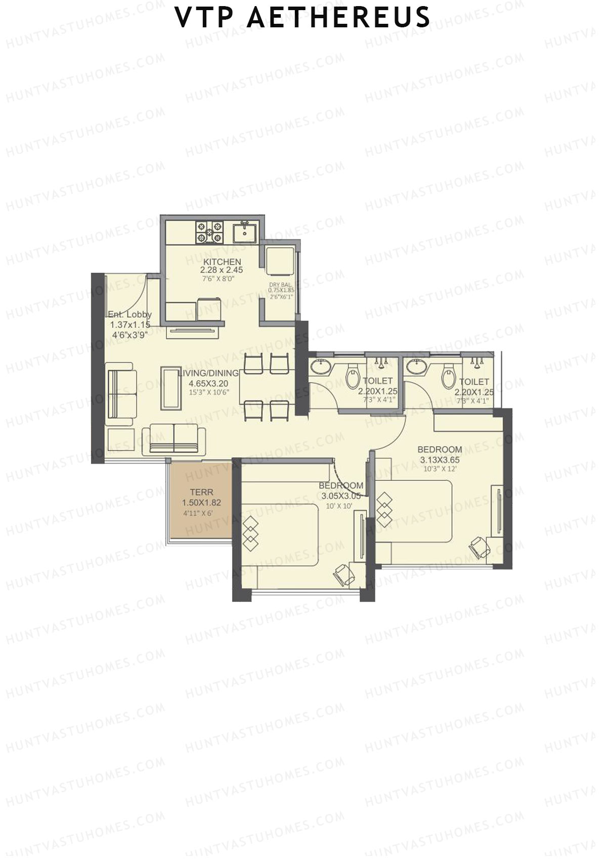 VTP Aethereus Tower 5 Unit 1 Floor Plan