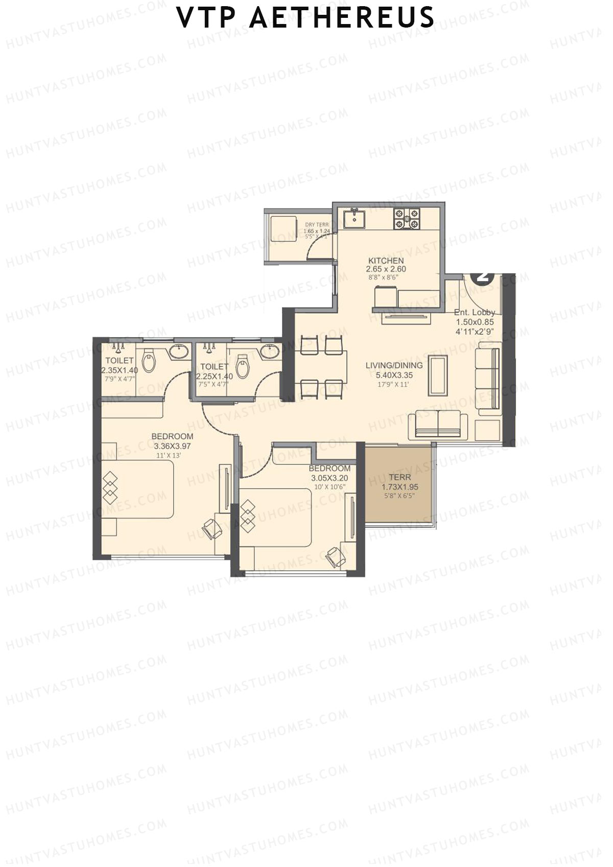 VTP Aethereus Tower 5 Unit 2 Floor Plan